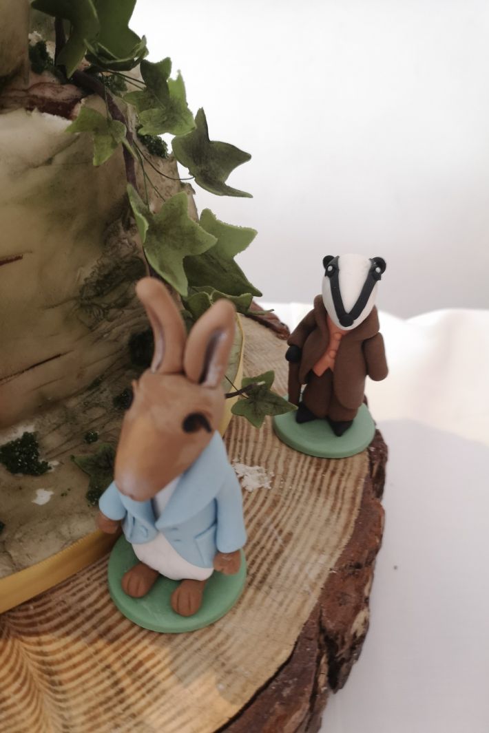 Peter Rabbit and badger topper