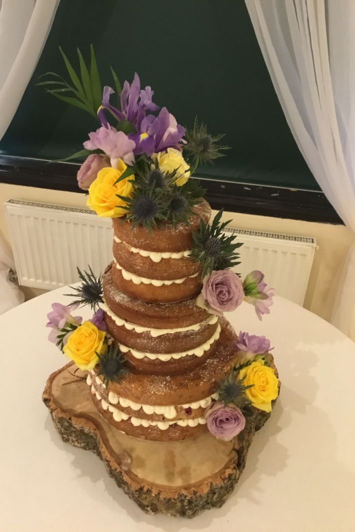 Spring Naked Wedding Cakes Sussex